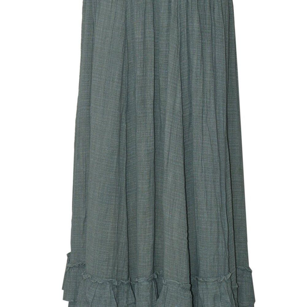 Free People FP One Brynn Maxi Skirt Smocked Tiered Ruffle Mid Rise M US ITEM - Picture 4 of 6
